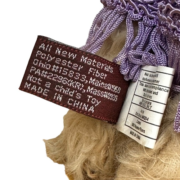 Vintage Brass Button Bears Daisy Hand Crafted Collectible Teddy Bear - Picture 10 of 13